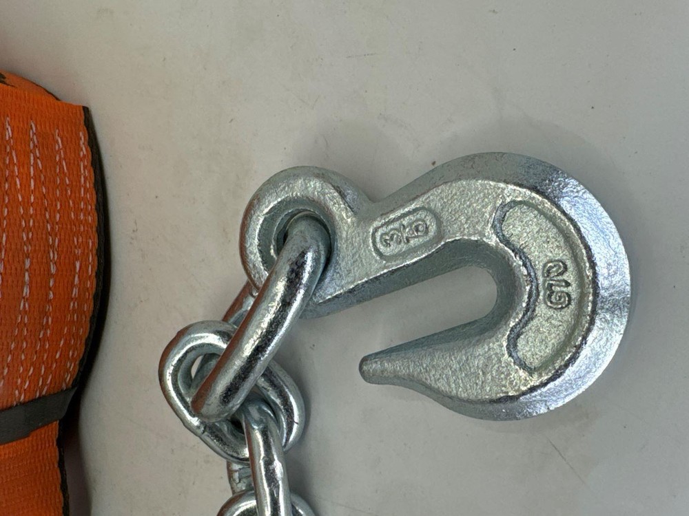 4"X30' Heavy Duty Winch Strap with Chain Hook 4 Pack