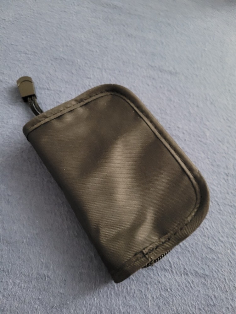 Black Soft Shell Zippered Headphone Case w/Loops Zippered Compartment Accessory