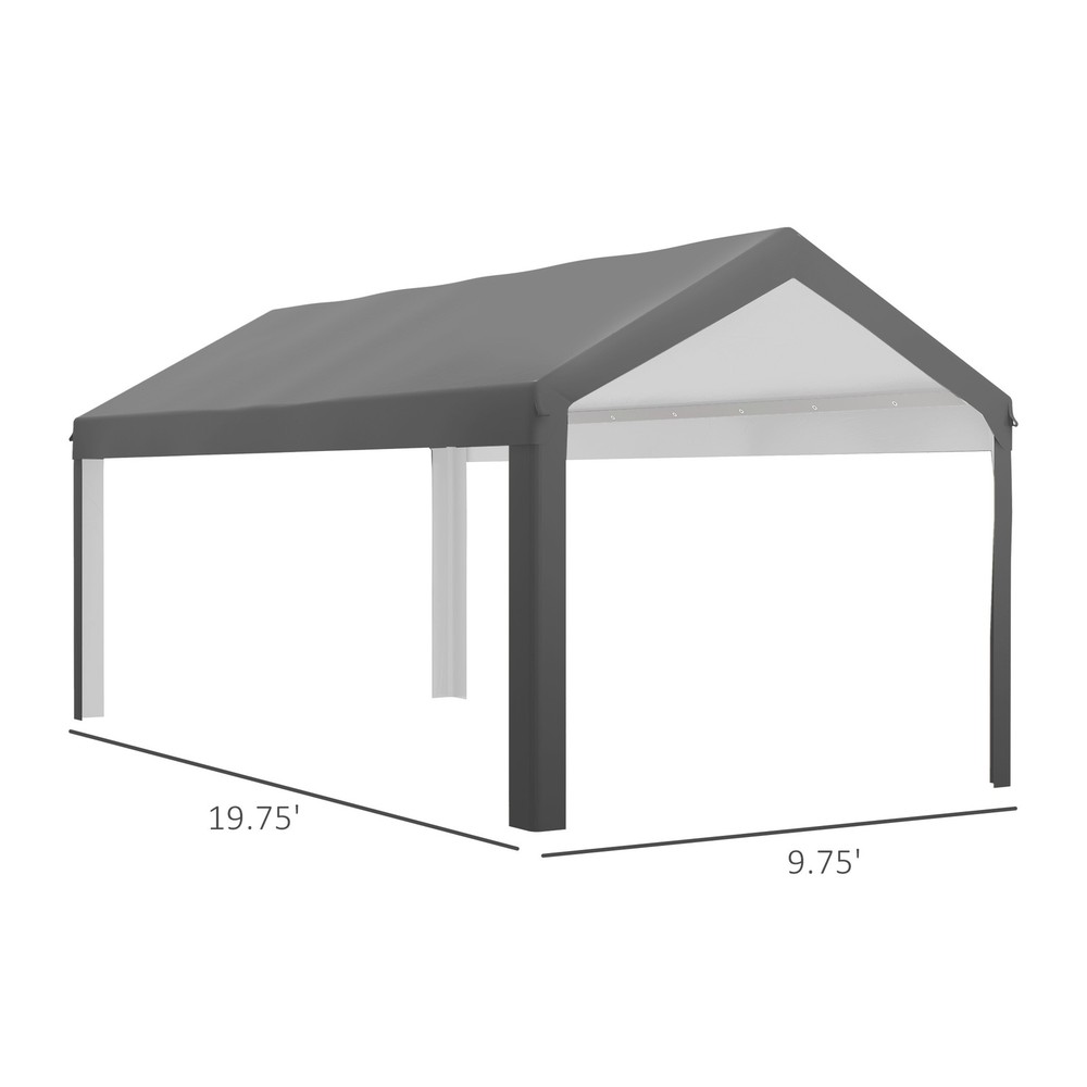 10' x 20' Carport Replacement Top Canopy Cover