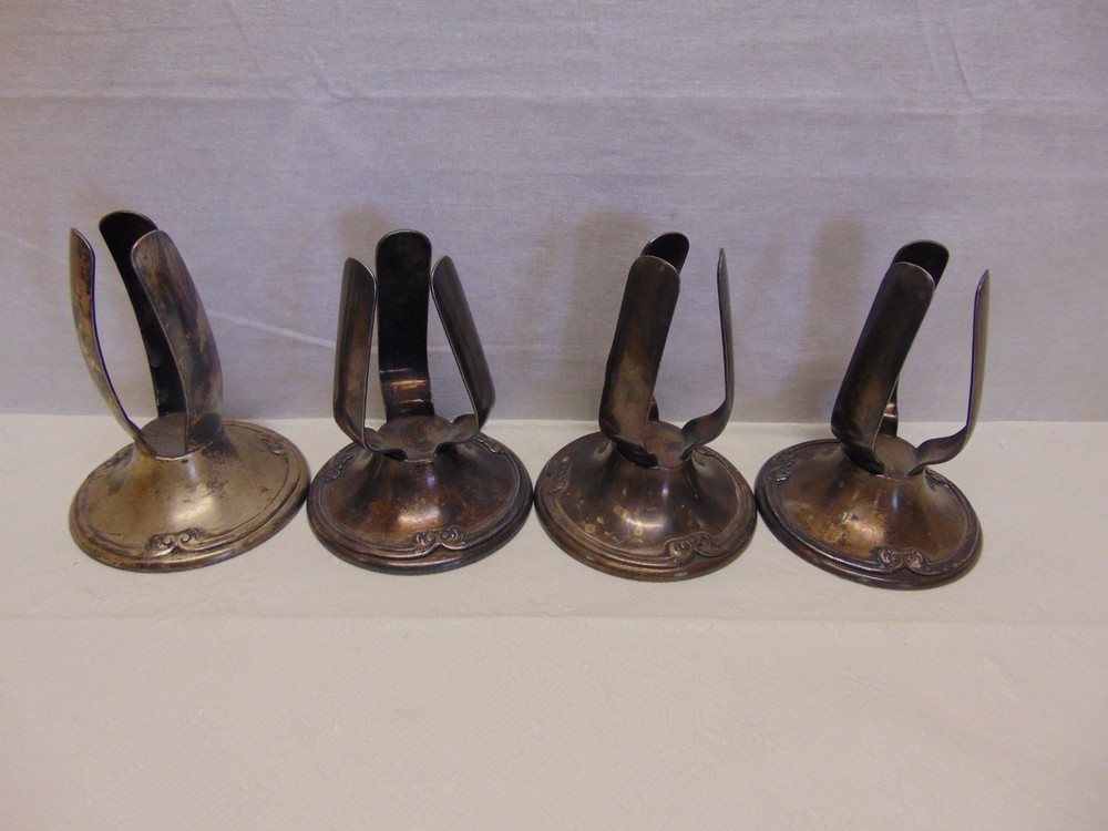 4 Vintage Reed & Barton Silver Candle Holders