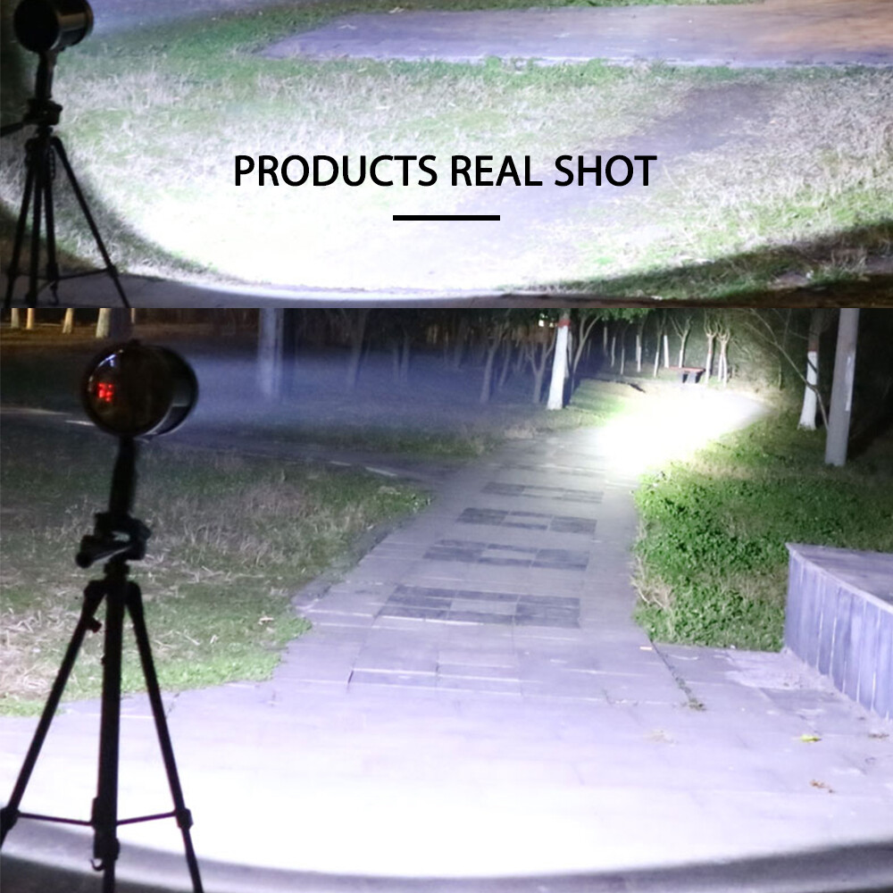 200000 Lumens Super Bright LED Flashlight Handheld Searchlight Camping Spotlight