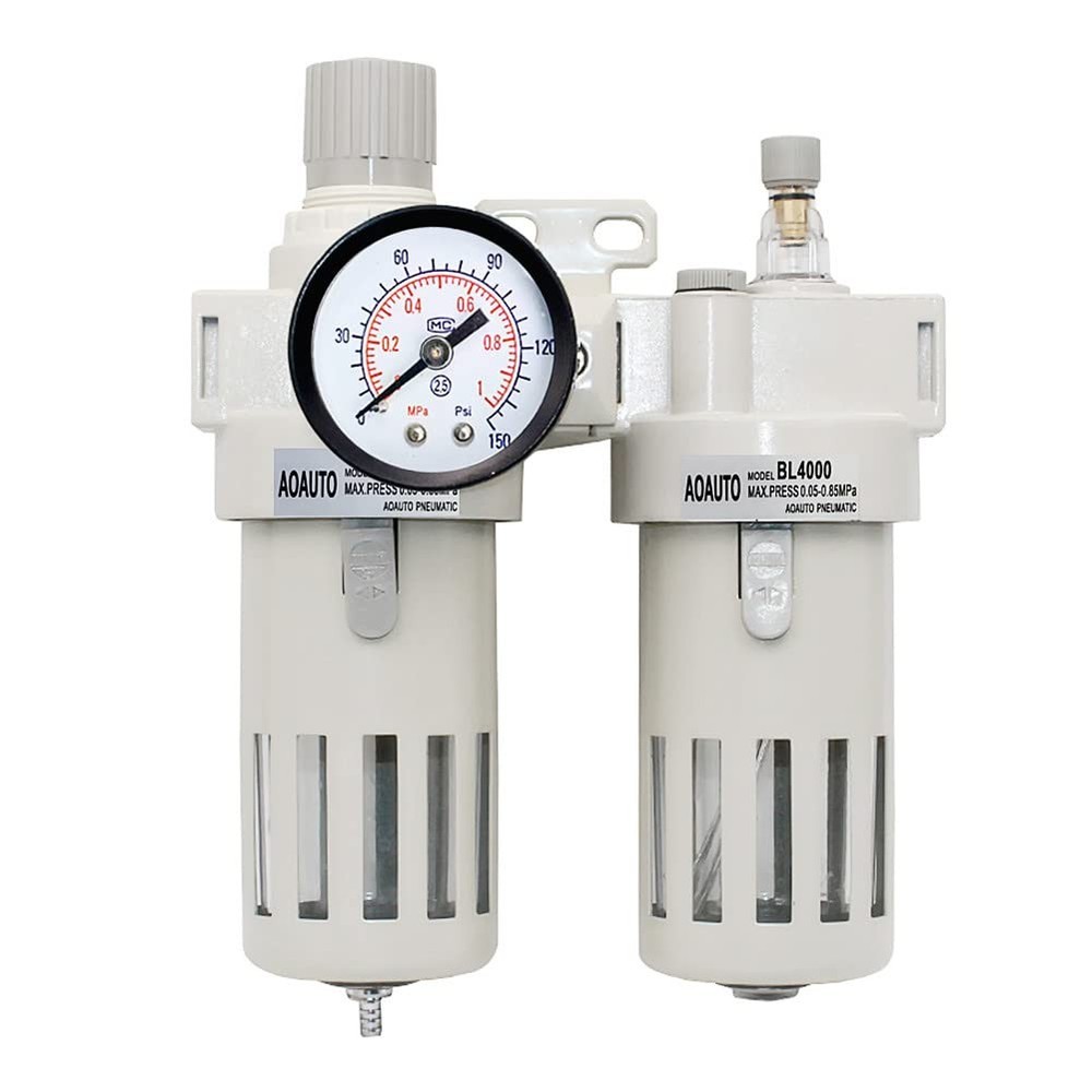 1/2 NPT Compressed Air Filter Regulator Lubricator Combo,Air Tool Compressor Fil