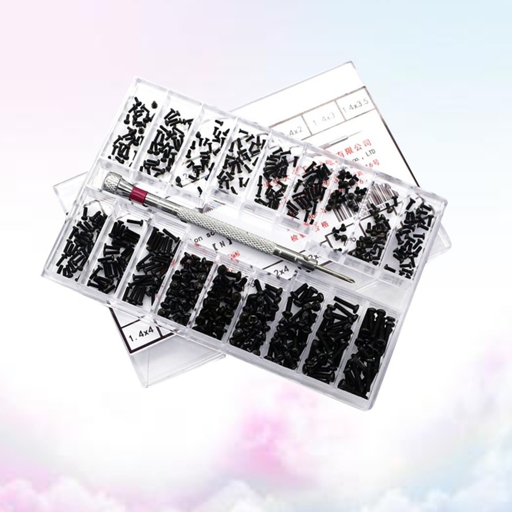 18 Kinds Miniature Screw Machine Model Kit Components Tiny Screws Assortment