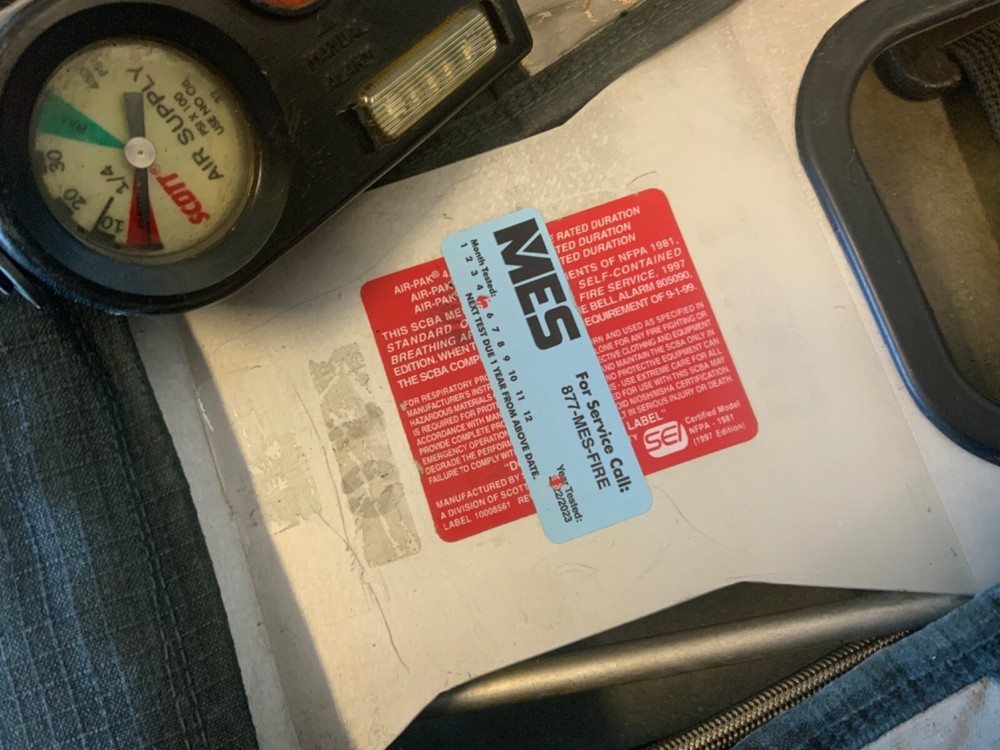 Scott 4.5 AP50 SCBA Air Pak Harness with Integrated PASS Excellent Condition