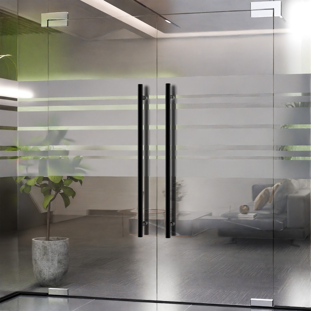 Brixwell 48-Inch Back-to-Back Ladder Pull Handle, Matte Black