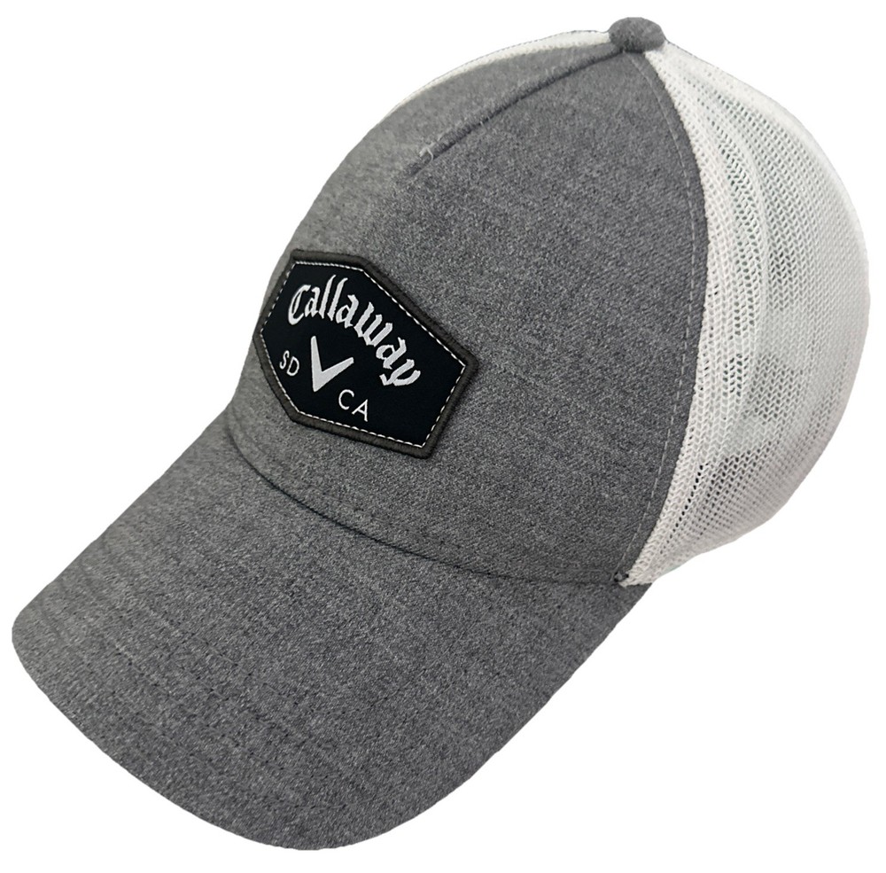 Callaway SD CA Golf Hat Cap Gray White Snapback Mesh