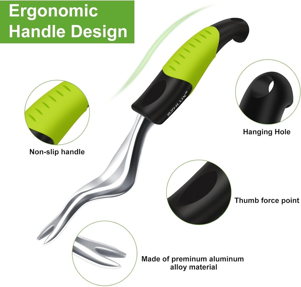 Compact Green Hand Weeder - Durable Weed Puller Tool for Effortless Weeding