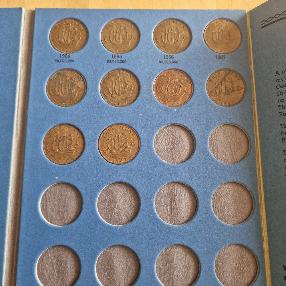 Whitman Folder 1937-67 Complete Halfpennies