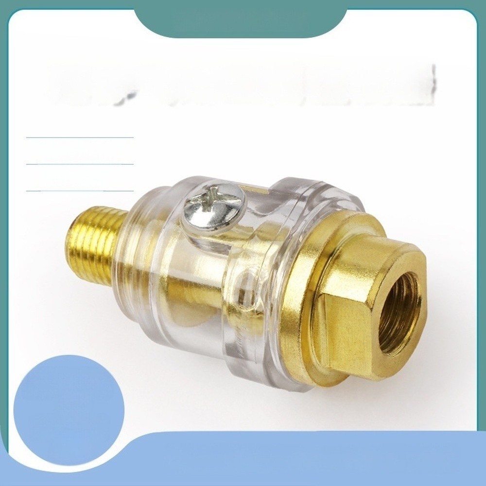 Copper Plated Iron Automatic Oil Feeder for MINI Pneumatic Tools 1/4 NPT Thread