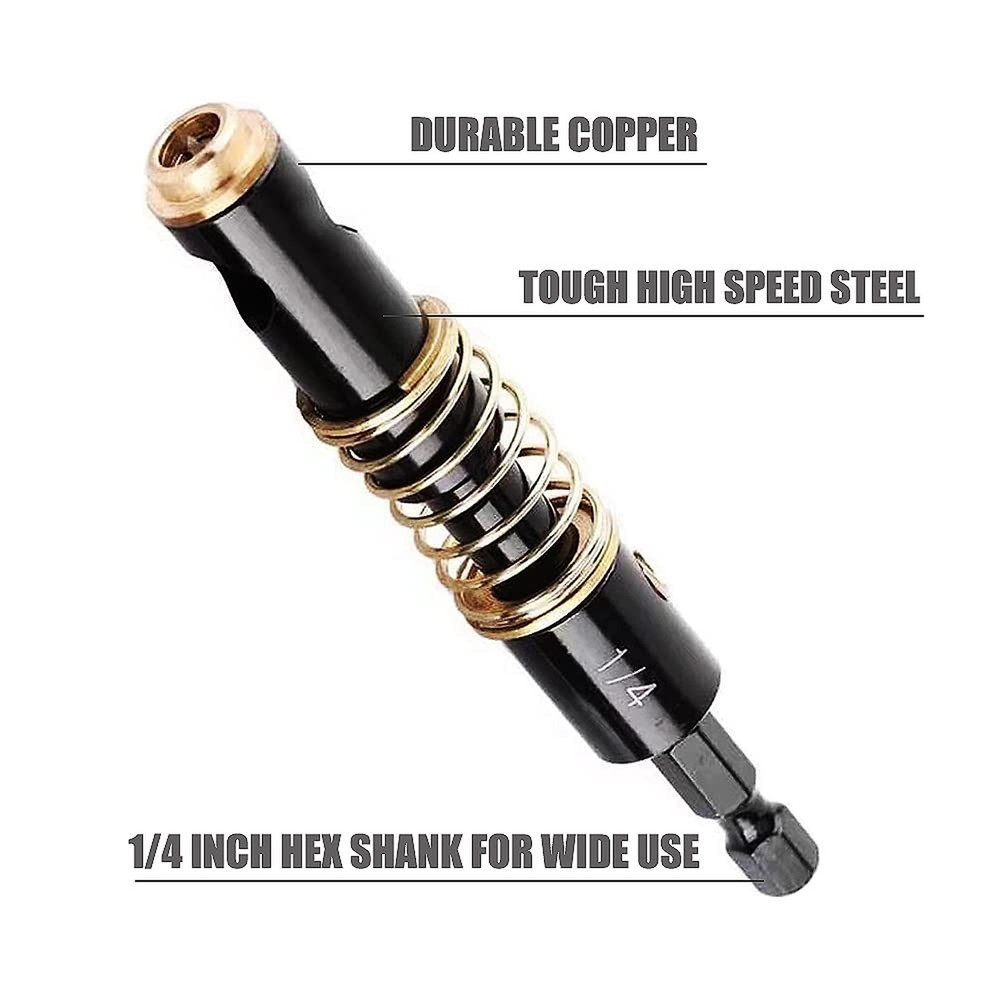 Door Hinge Drill Bit, Self-Centering Hinge Drill Bit Set 2pcs, 1/4 Inch Hex S...