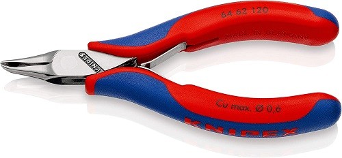 KNIPEX Tools - Electronics End Cutting Nippers, Multi-Component (6462120)