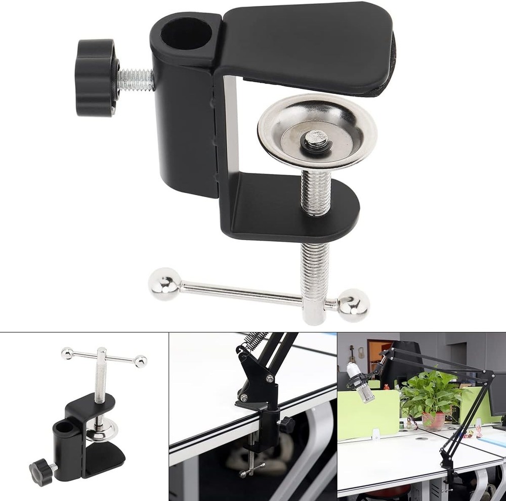 Adjustable Super C Clamp Desk Clamp - Solid Steel Construction for Workstation