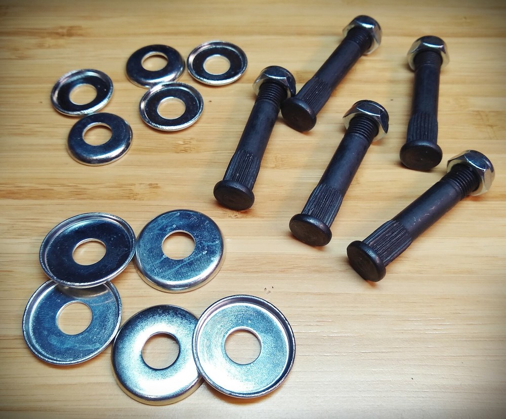 New! Pack of Five/ High Performance / Replacement Kingpins+Top & Bottom Washers!