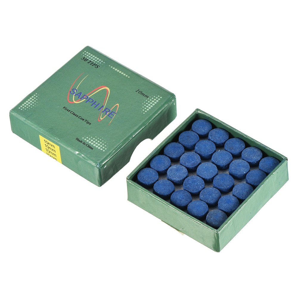 10mm Billiard Slide Stick Tips, 50pcs Replacement Tips, Blue