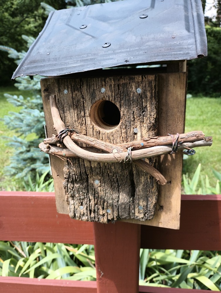 Rustc Handmade BIRDHOUSE using Recycled/Reclaimed Material