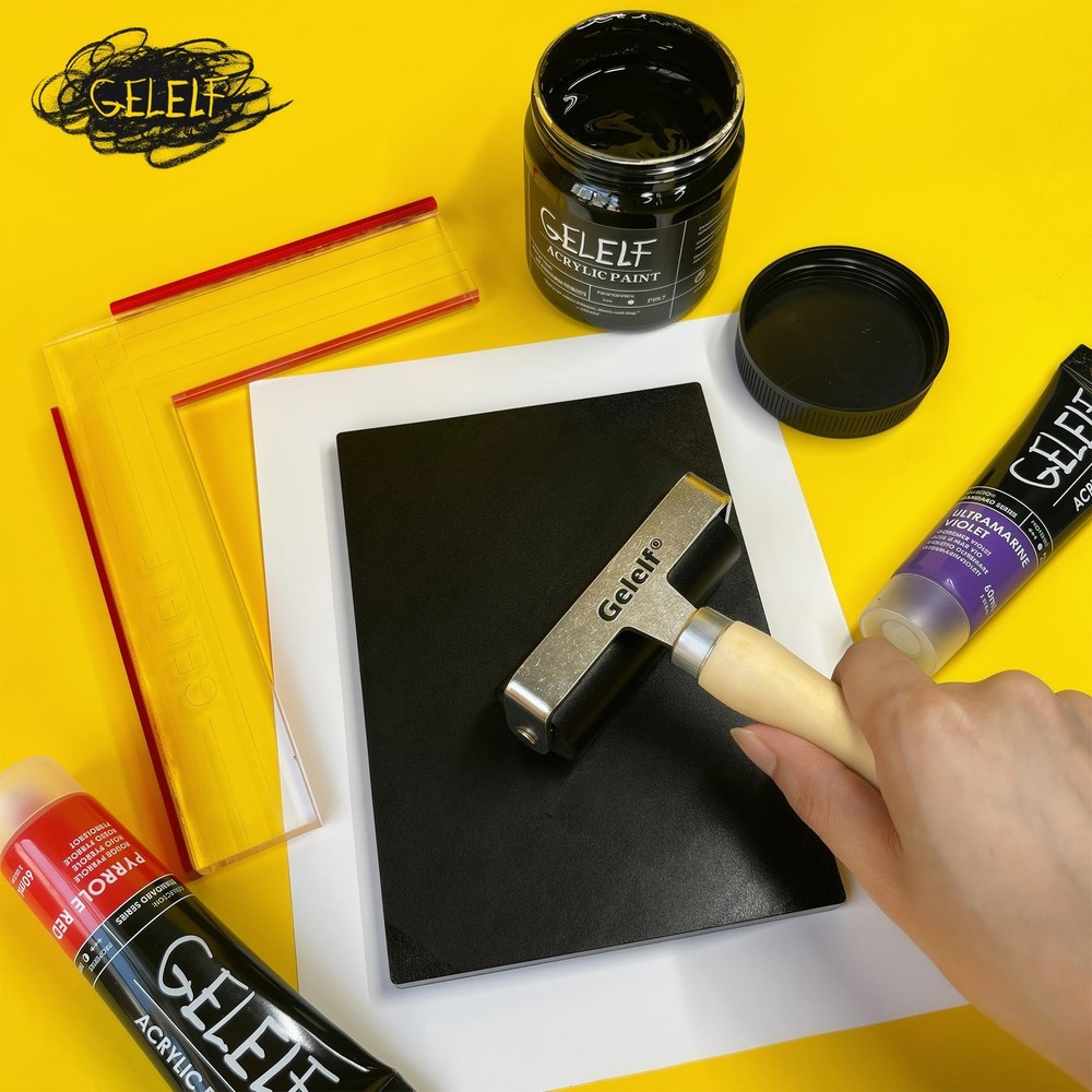Smooth Peeling Brayer Roller - Wood Hand Roller Rollers Ink Roller Tape Rolle...