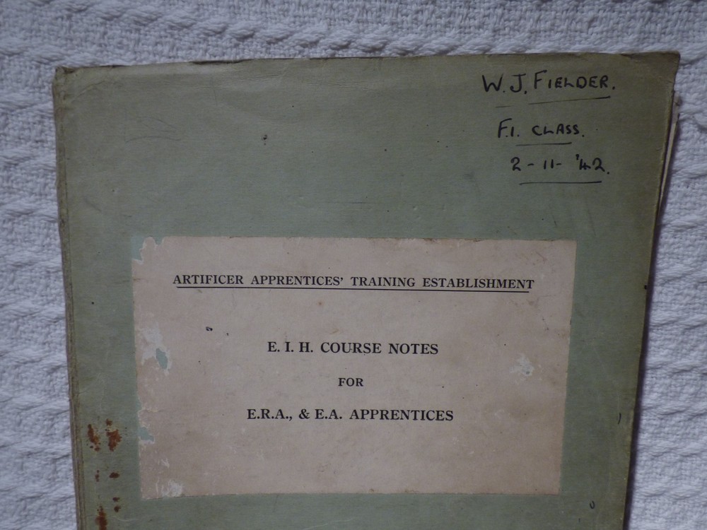 WW2 Royal Navy Artificer Training Electrical Course Notes Manual 1942
