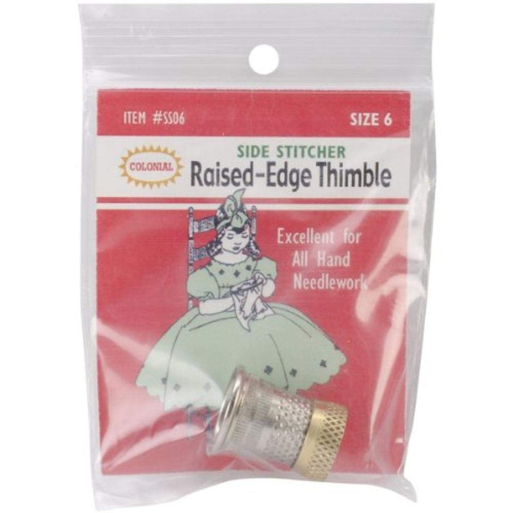 Colonial Needle Raised-Edge Thimble Size 6 Notion