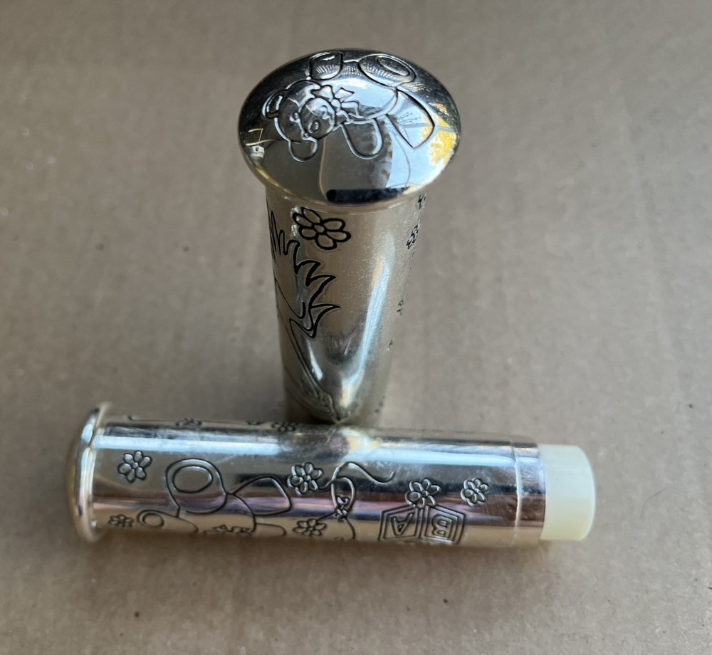 Birth Certificate Silver Plated Decorative Tube Document Holder 9.5"