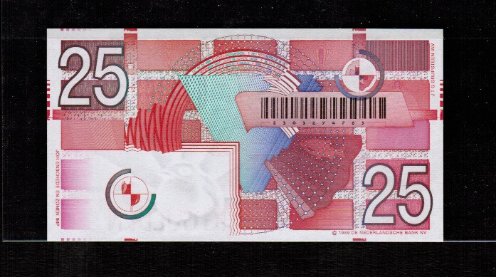 Netherlands 25 GULDEN 1989 Gem UNC