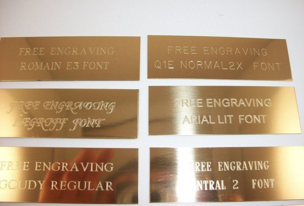 Custom Engraved 1" x 4" Brass Plate