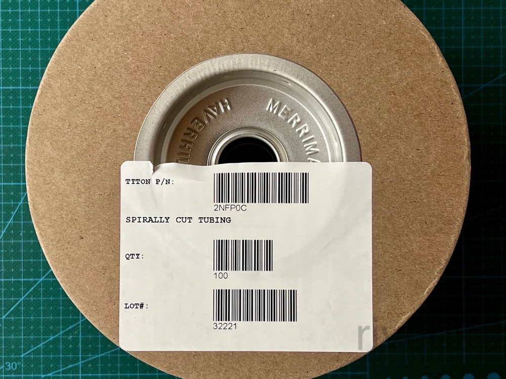 HellermannTyton Spiral Wrap Sheathing, 1/4", Black PE, 100ft (30.5m) spool