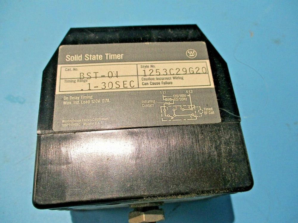 NEW WESTINGHOUSE BST-ON TIMER RELAY ON-DELAY 0-30 SEC