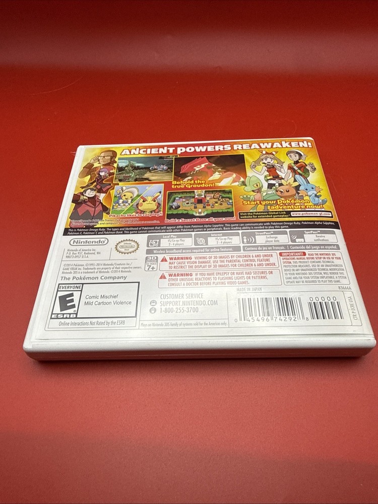 Pokemon Omega Ruby Nintendo 3DS Empty Case with Insert Only NO GAME