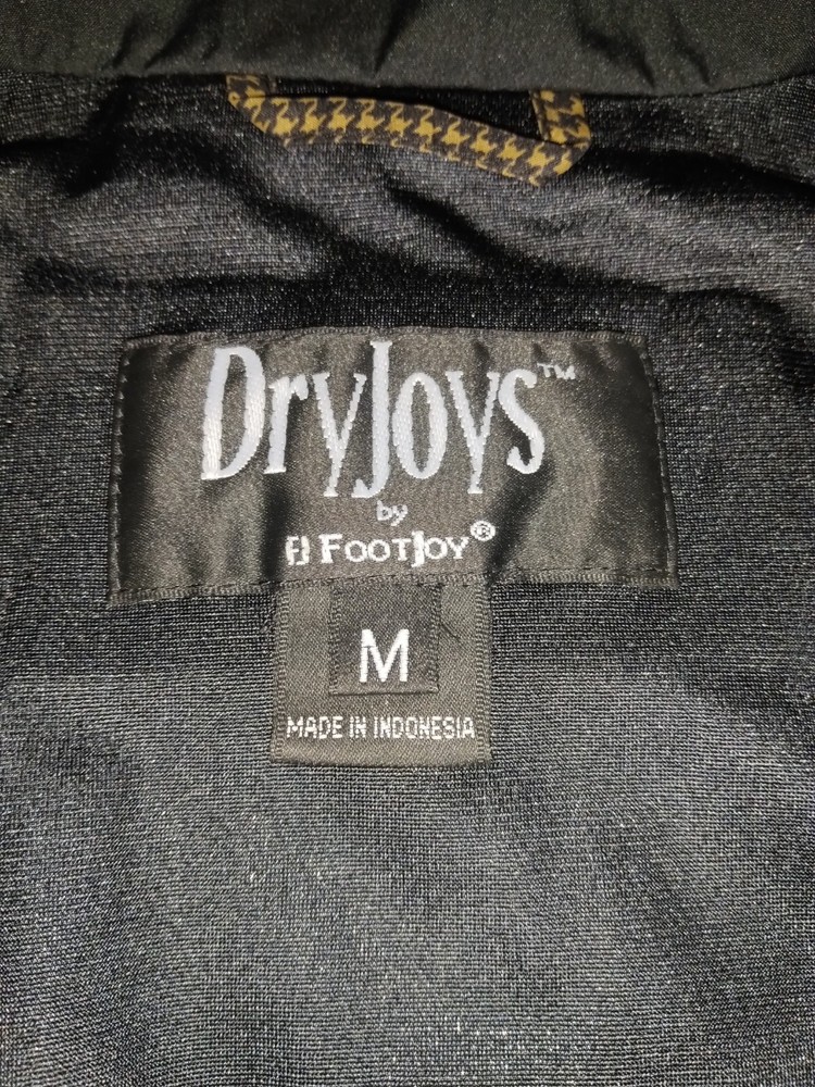 DryJoys Pullover Golf Vest Black Beige Herringbone Design Size Medium