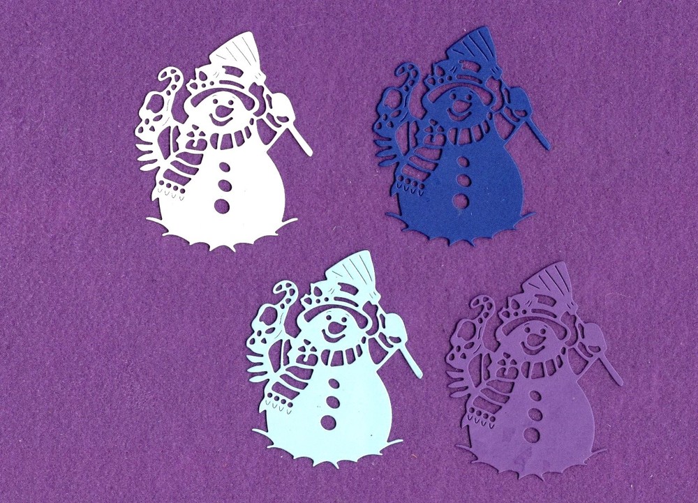 SNOWMAN # 5 die cuts scrapbook cards