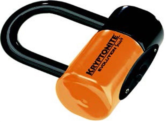 KRYPTONITE - 999591 - EVOLUTION SERIES 4 DISC LOCK ORANGE W/POUCH AND CABLE