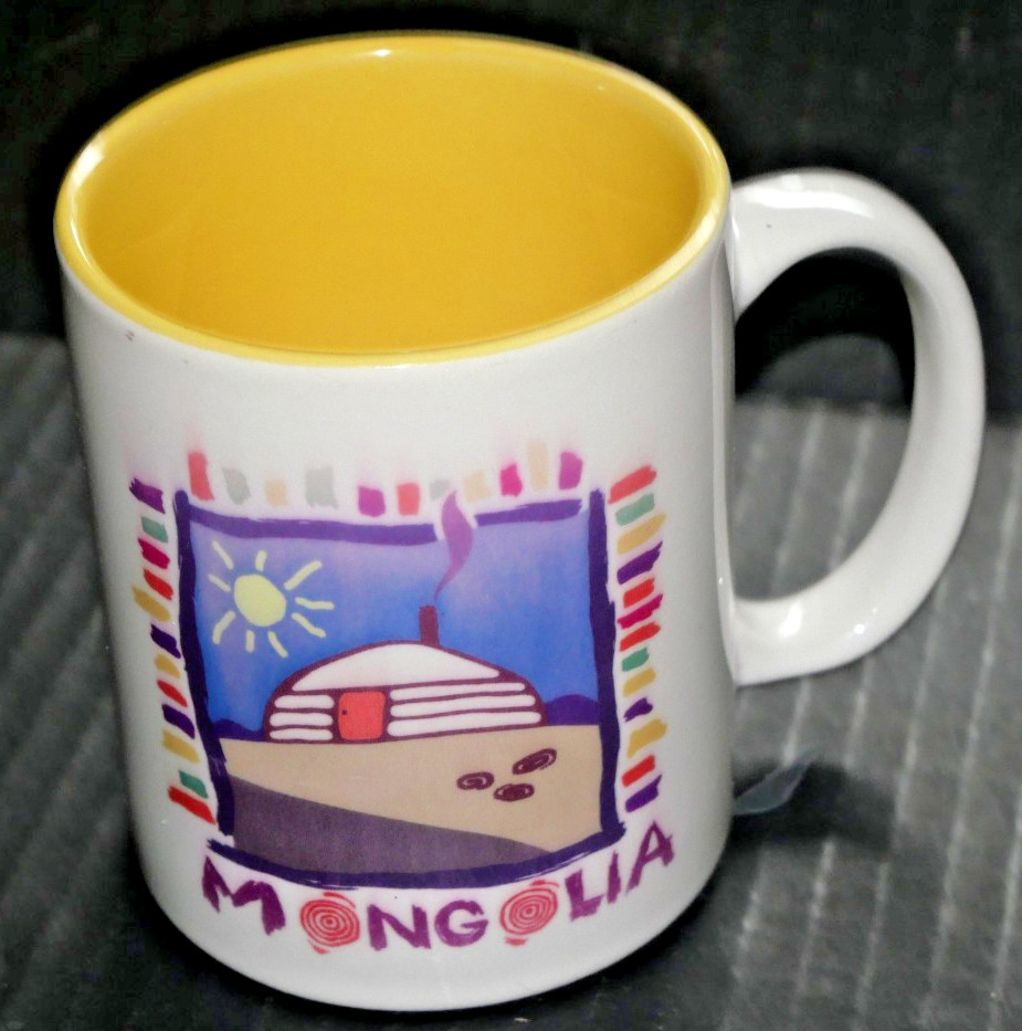 Mongolia Souvenir Mug Yurt Design Nomadic Lodging