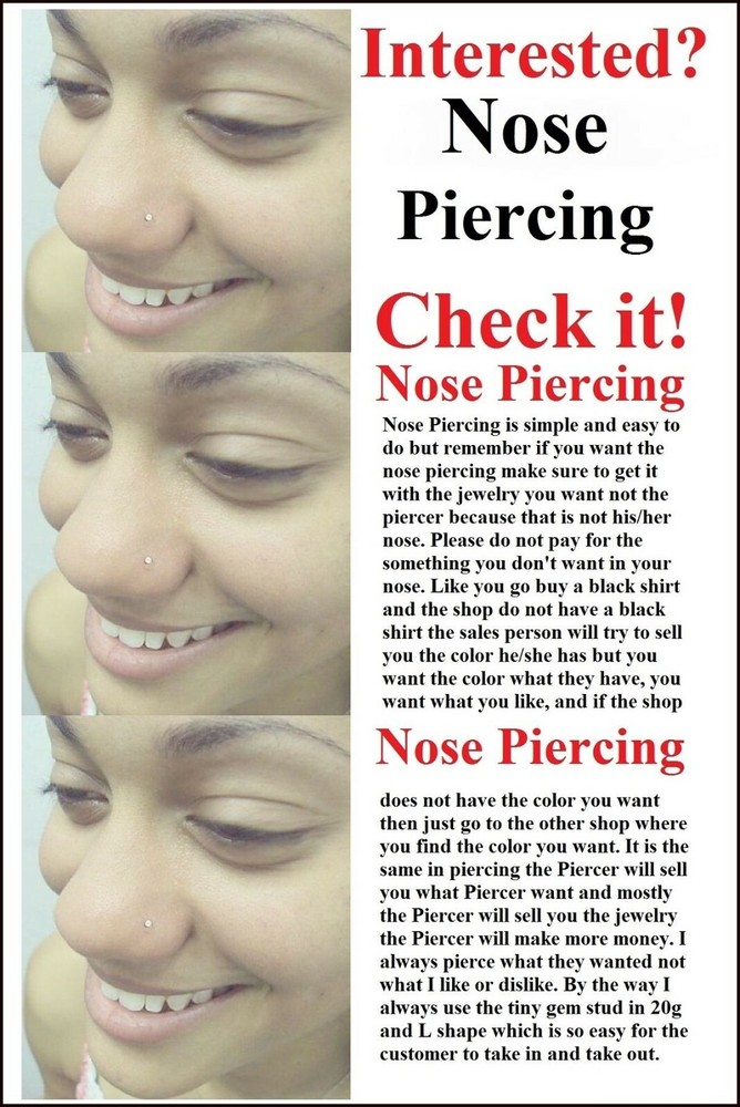 TINY TINY (Only 1mm) SMALLEST GEM 20g Sterilized Stainless Steel Nose "L" Stud.
