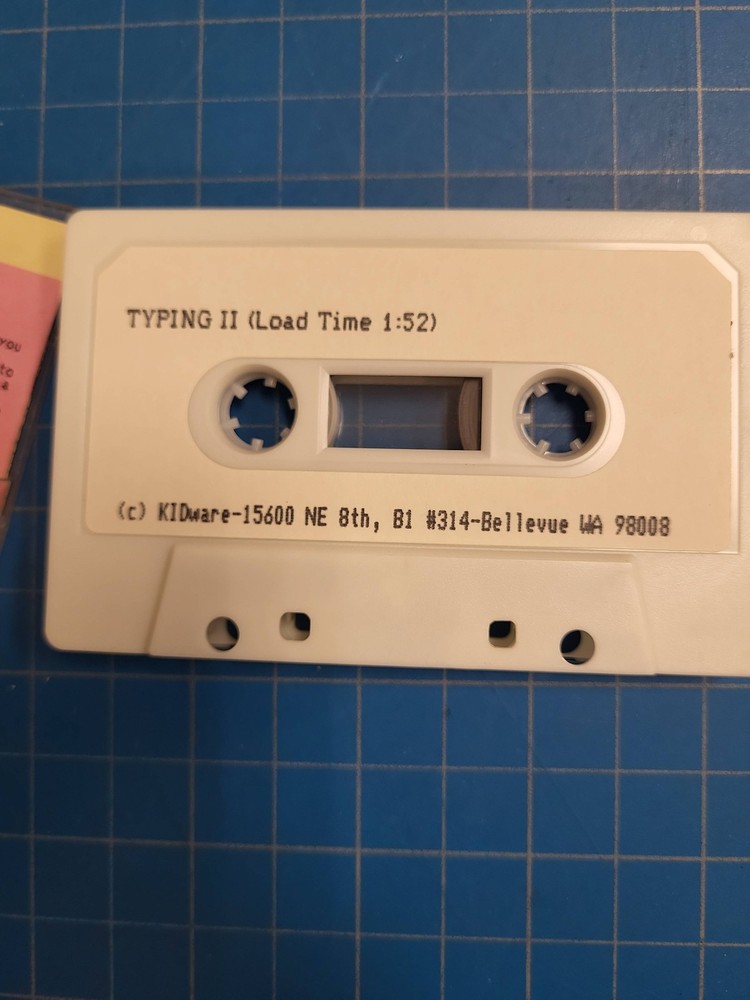 KIDware Typing I II Vintage Computer Cassette TI BASIC Software Rare Collectible