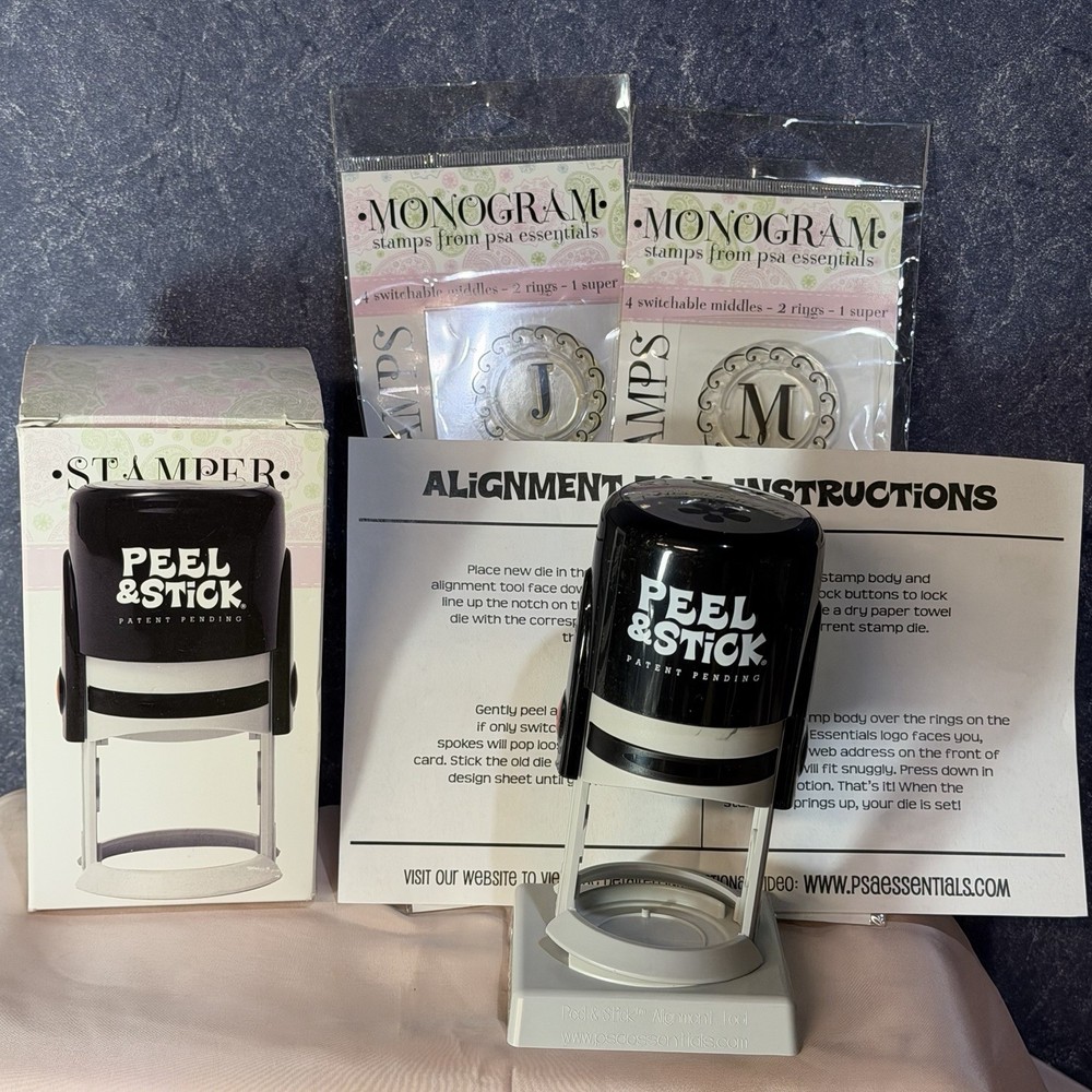 Stamper PSA Essentials plus Monograms M & J 6007m