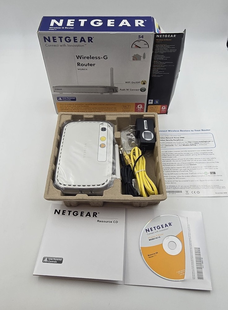 NEW - OPEN BOX Netgear Wireless - G Router - Model WGR614