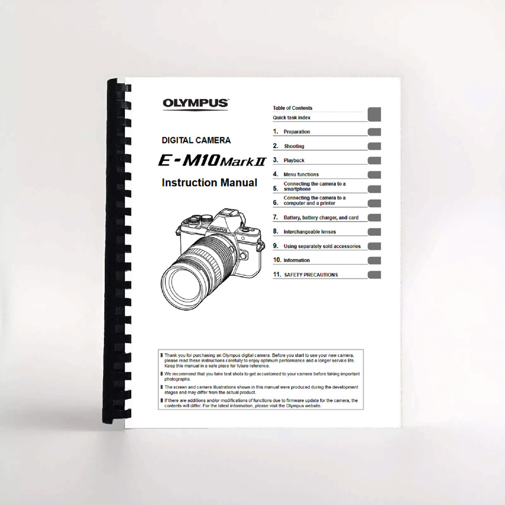 Olympus E-M10 Mark II Digital Camera INSTRUCTION MANUAL