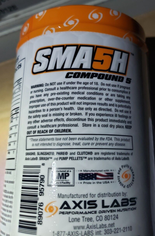 Axis Labs - SMA5H Compound FIVE - Watermelon Splash - 45 Servings - Exp 8/2025