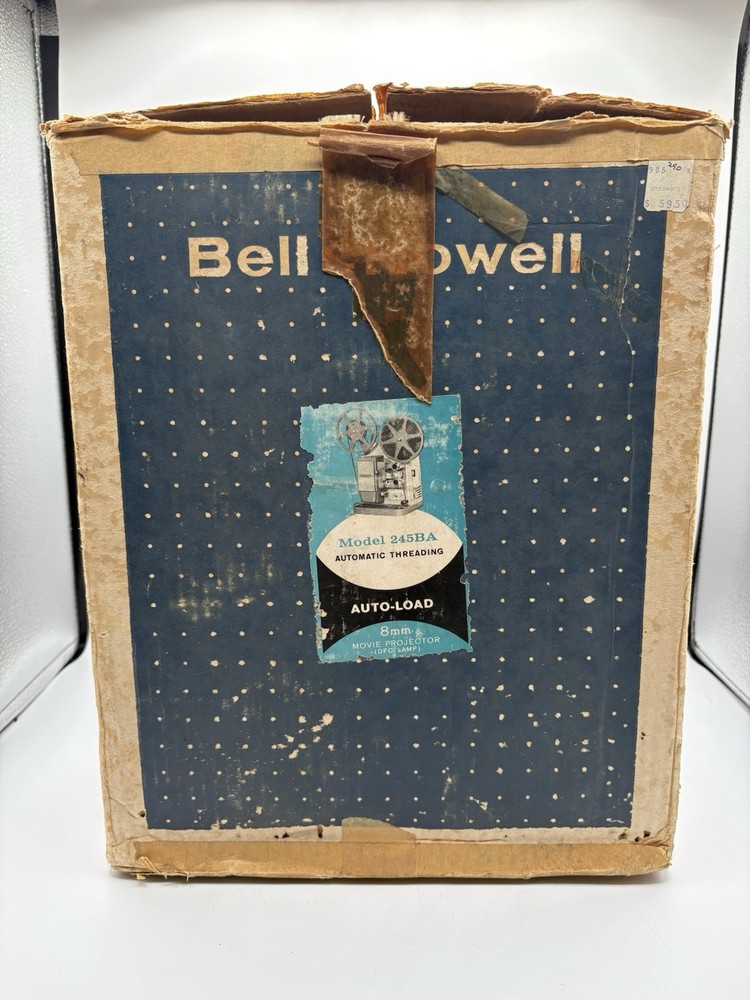 Bell Howell Autoload 8mm Projector Model 245 BA with Working Motor, Box & Manual