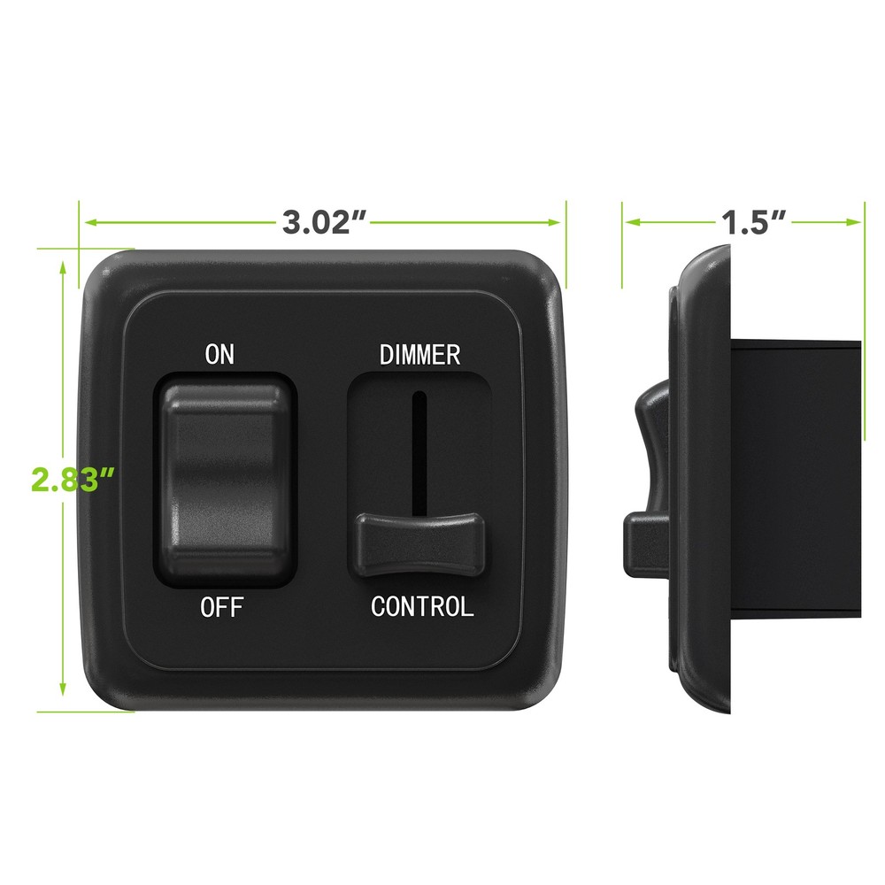 LED Dimmer Switch 12V on-off Light RV Motor Home Camper Trailer Black 12 V