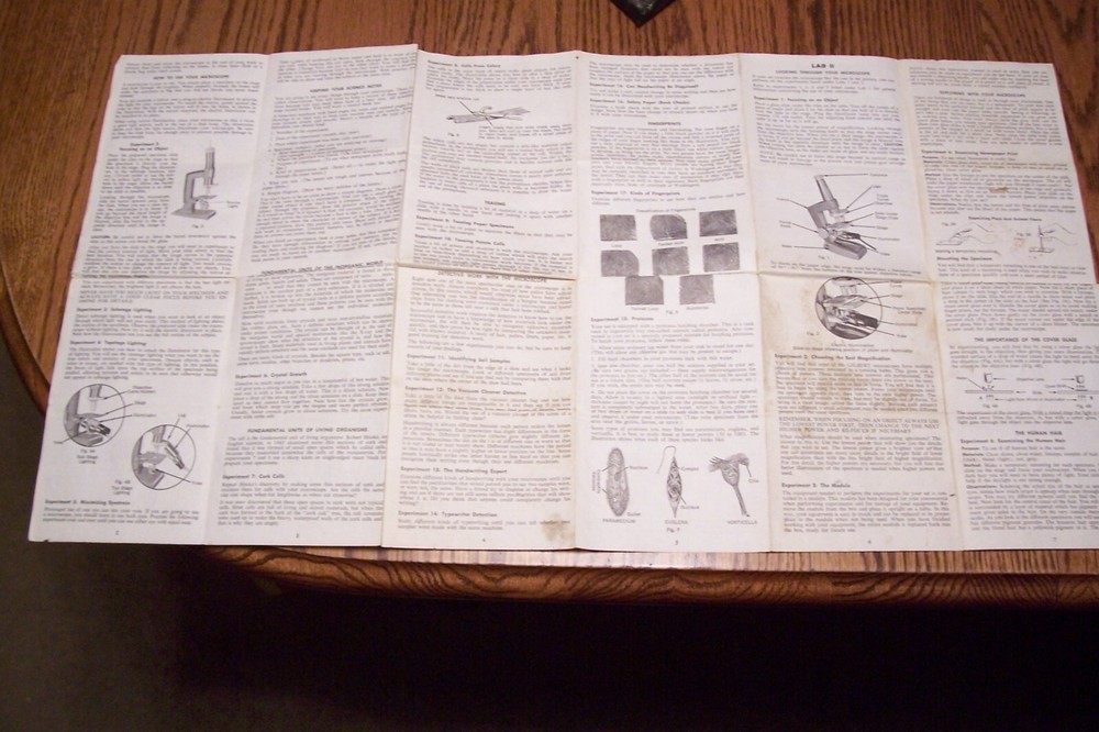 1960's Gilbert Youth Microscope with Instructions - No Slides