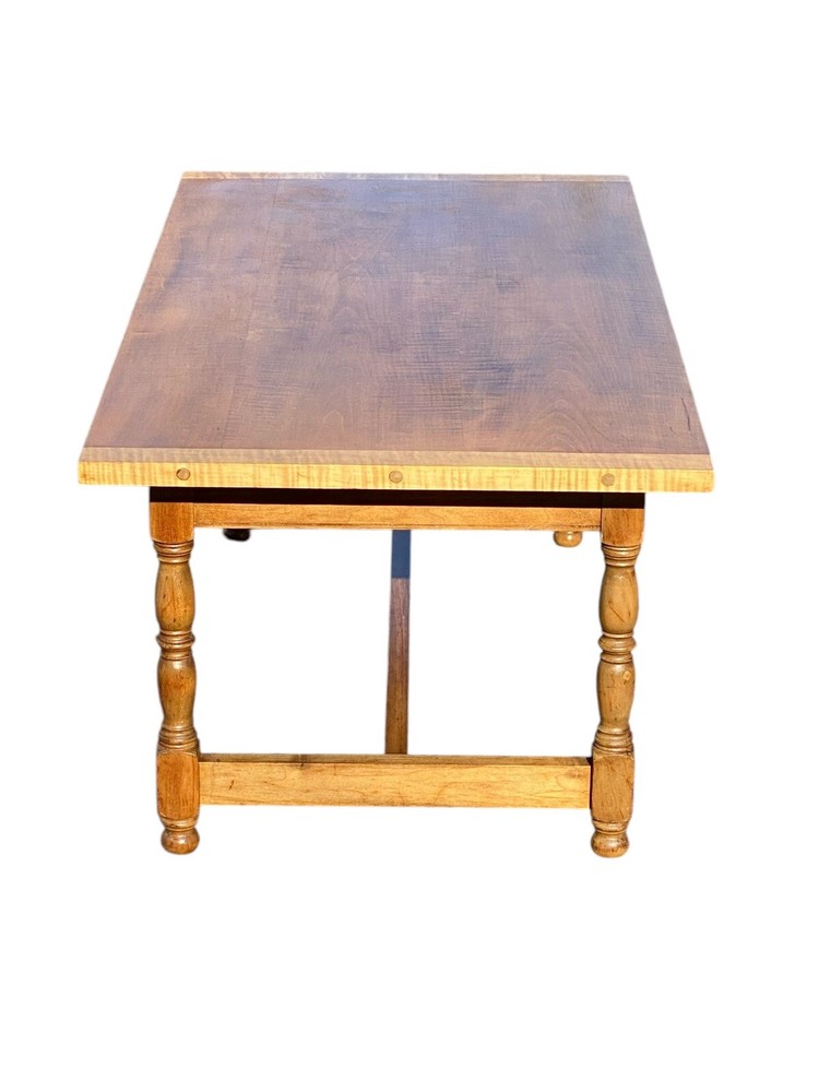 Vintage Antique Style Tiger Maple Coffee Table