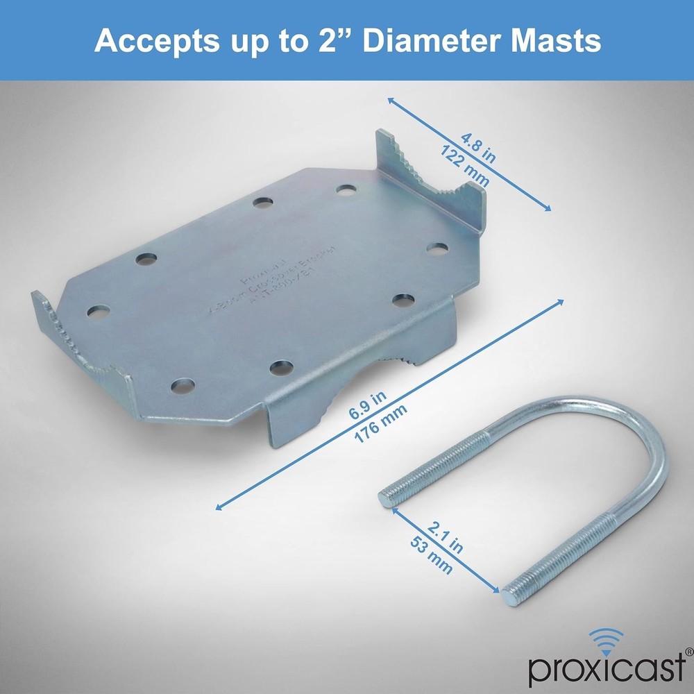 Mount Antenna Poles at 90° Angle - Kit Included=