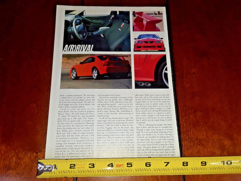 2000 FORD MUSTANG COBRA R ORIGINAL ARTICLE