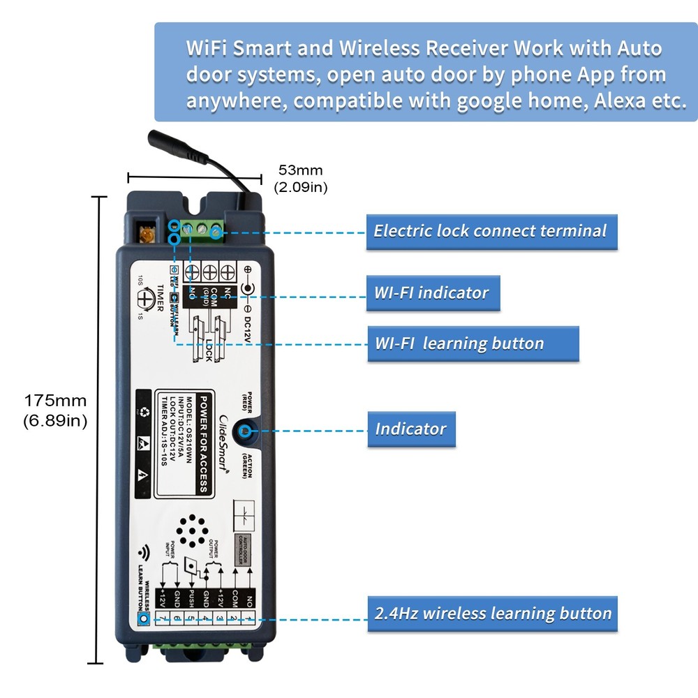 WiFi Access Control Electric Strike Door Lock System with Wireless Press Button
