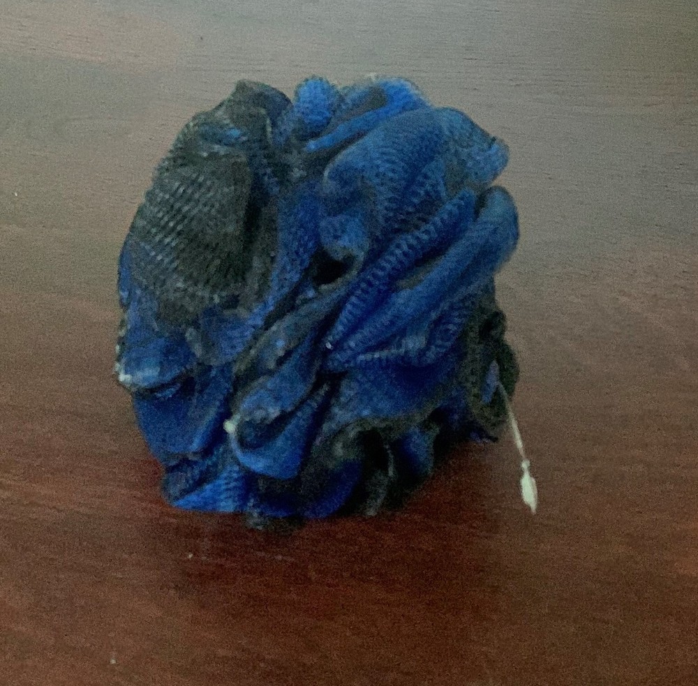 UP & UP navy blue/black 2 color bath Mesh Sponge