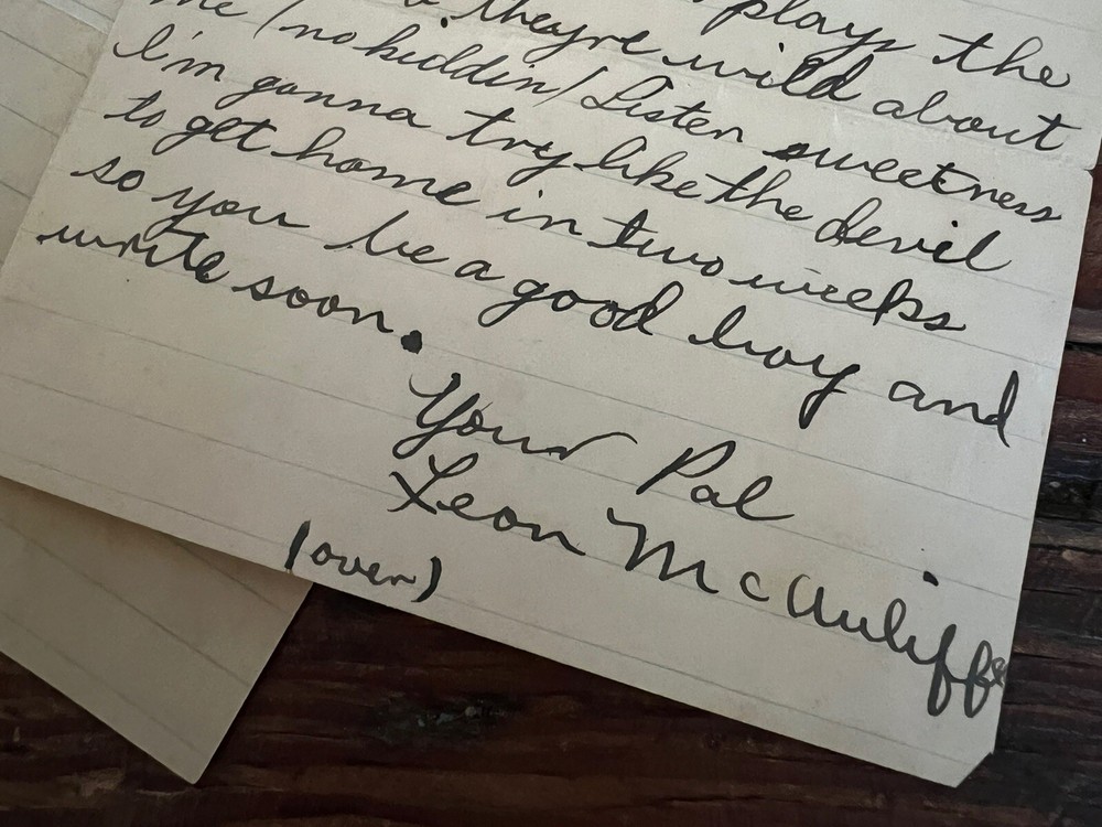 1932 Leon McAuliffe Handwritten Signed Letter