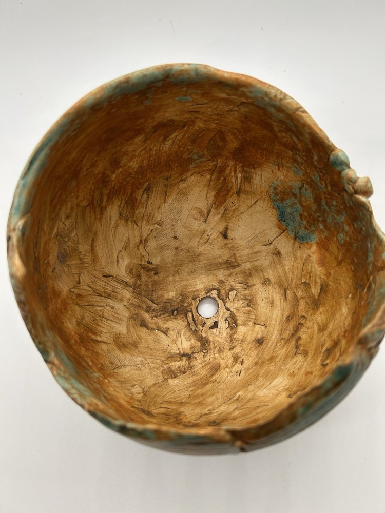 Unique Abstract Art Studio Pottery Textured Stoneware Planter
