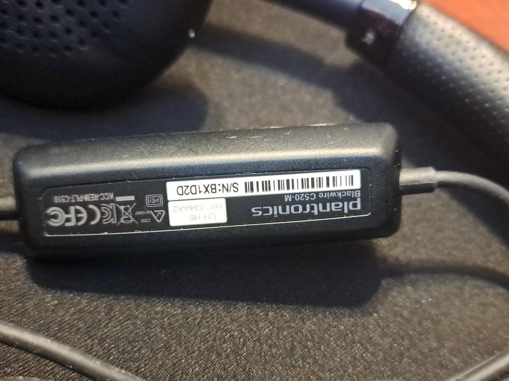 Plantronics Blackwire C520-M Wired Headset USB w/ Controls And Protective Case