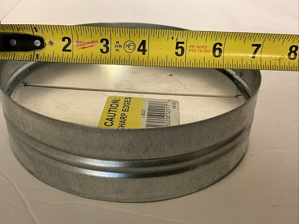 Master flow BDD7 7” X 7” X 2” Butterfly Damper